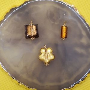 9k solid gold Marano Glass Charms